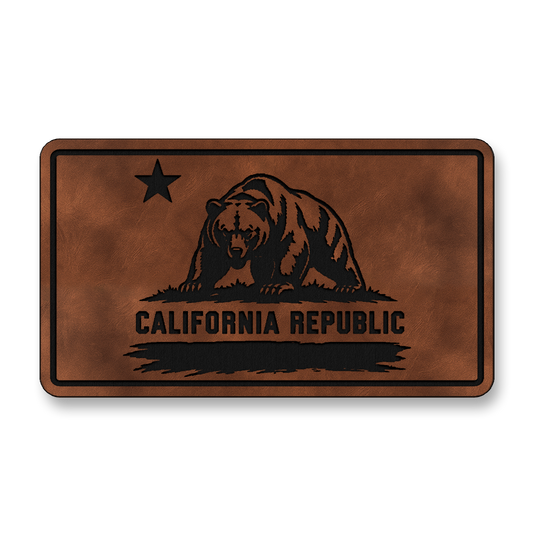 California Republic Bear Flag Patch – Leatherette Morale Patch