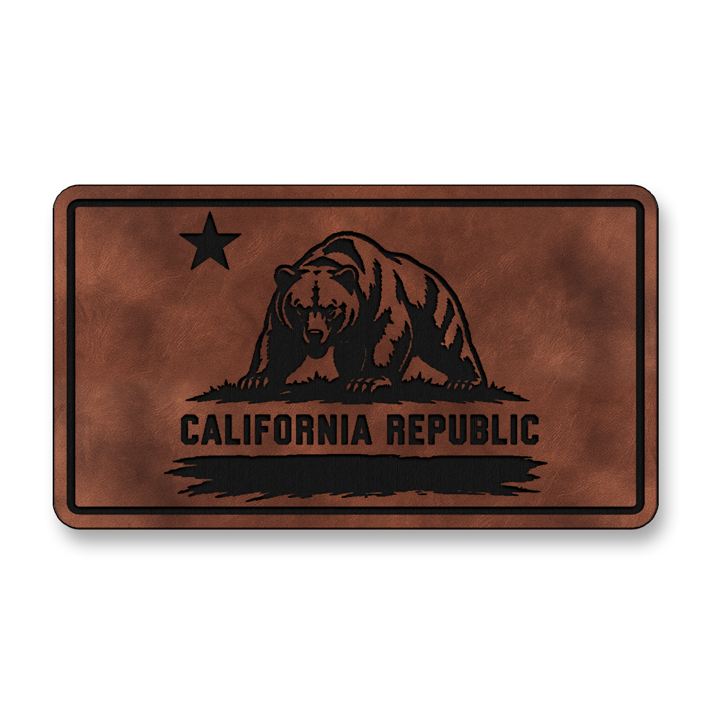 California Republic Bear Flag Patch – Leatherette Morale Patch
