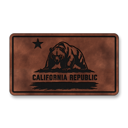 California Republic Bear Flag Patch – Leatherette Morale Patch