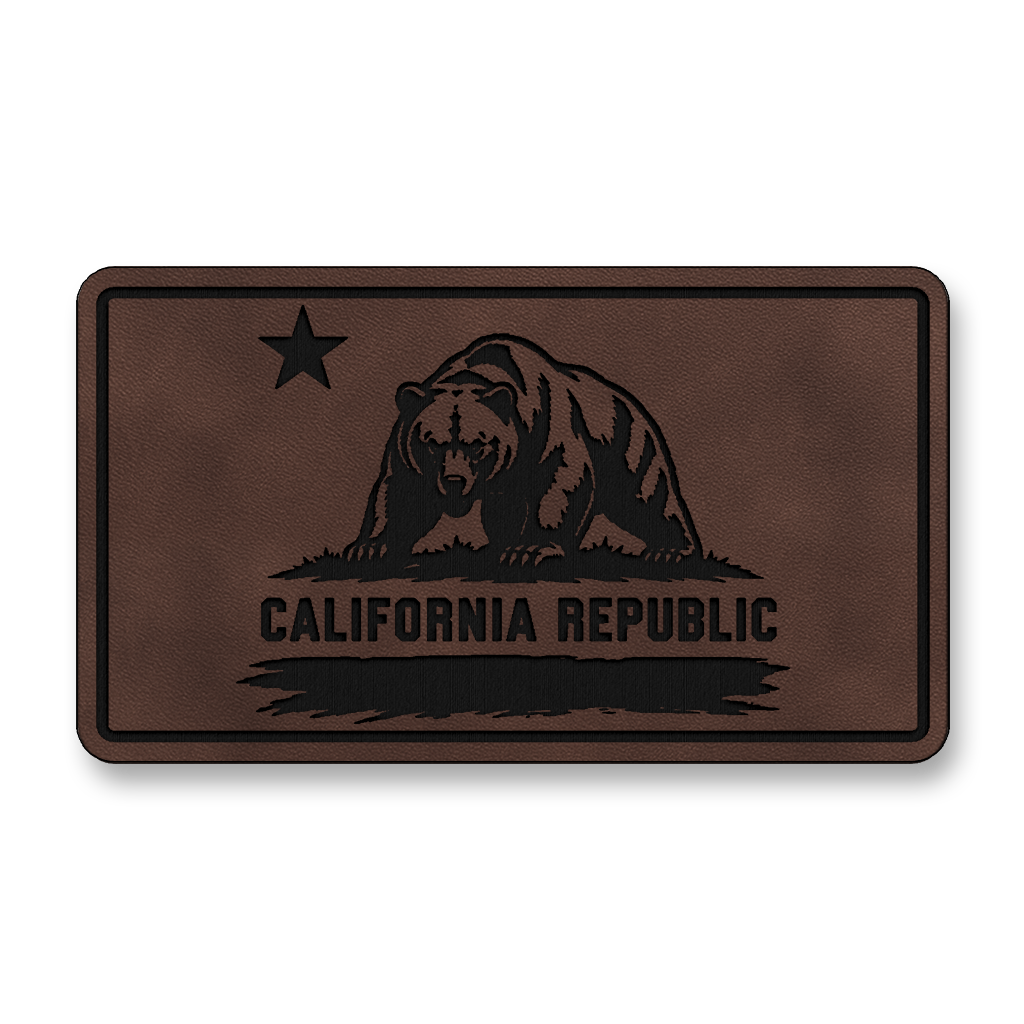 California Republic Bear Flag Patch – Leatherette Morale Patch