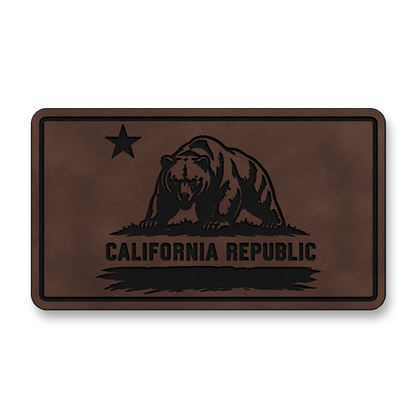 California Republic Bear Flag Patch – Leatherette Morale Patch