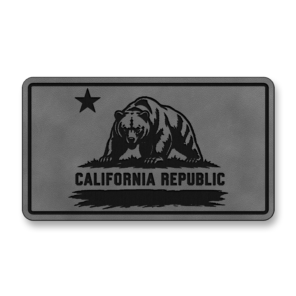 California Republic Bear Flag Patch – Leatherette Morale Patch