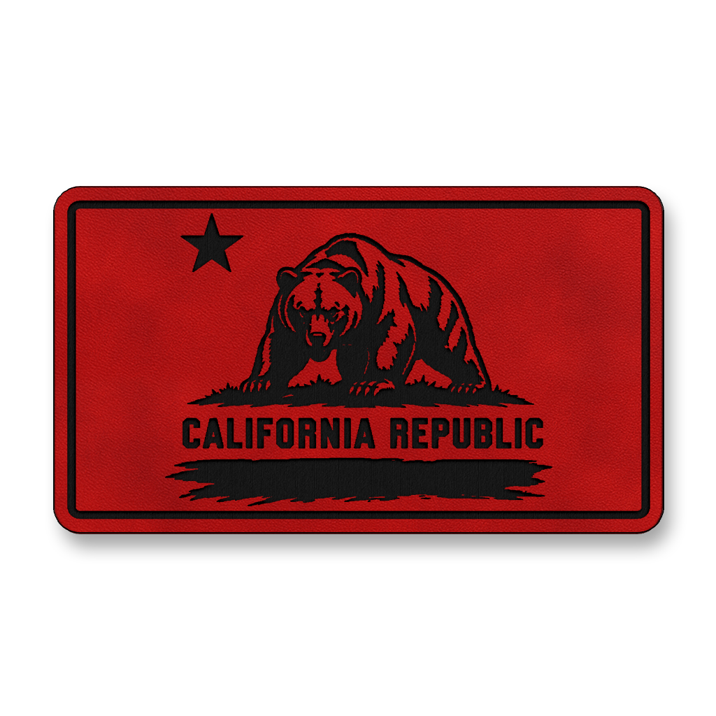California Republic Bear Flag Patch – Leatherette Morale Patch