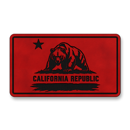 California Republic Bear Flag Patch – Leatherette Morale Patch