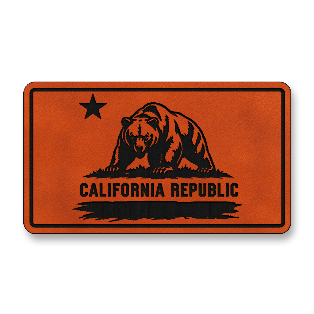 California Republic Bear Flag Patch – Leatherette Morale Patch