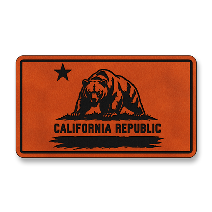California Republic Bear Flag Patch – Leatherette Morale Patch