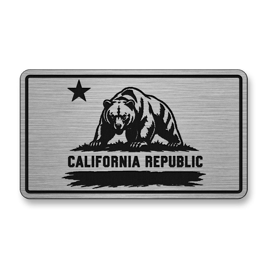 California Republic Bear Flag Patch – Leatherette Morale Patch