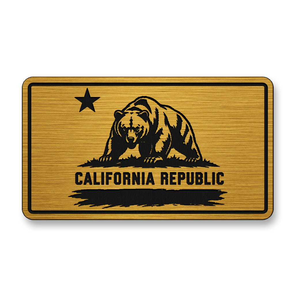 California Republic Bear Flag Patch – Leatherette Morale Patch