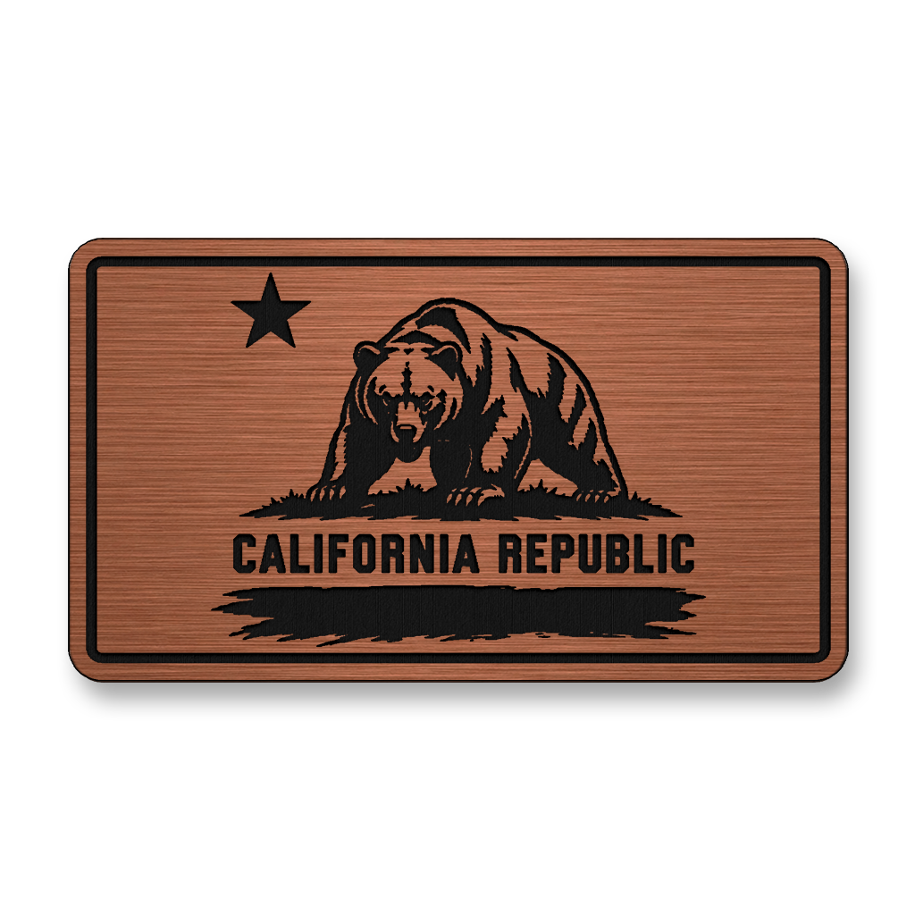 California Republic Bear Flag Patch – Leatherette Morale Patch