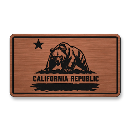 California Republic Bear Flag Patch – Leatherette Morale Patch