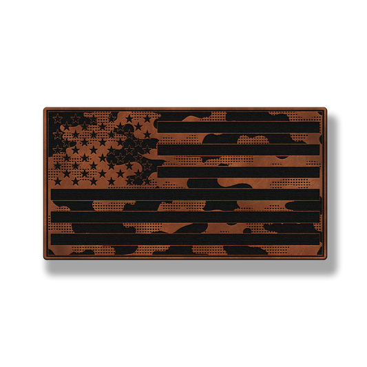 Tactical Camo American Flag – Leatherette Morale Patch