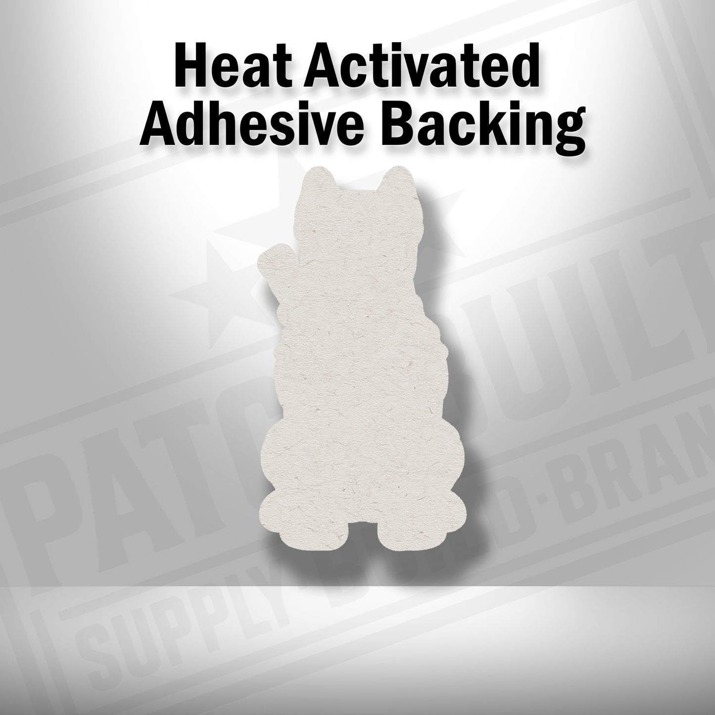 Heat-activated adhesive backing shown on Tactical Cane Corso dog patch