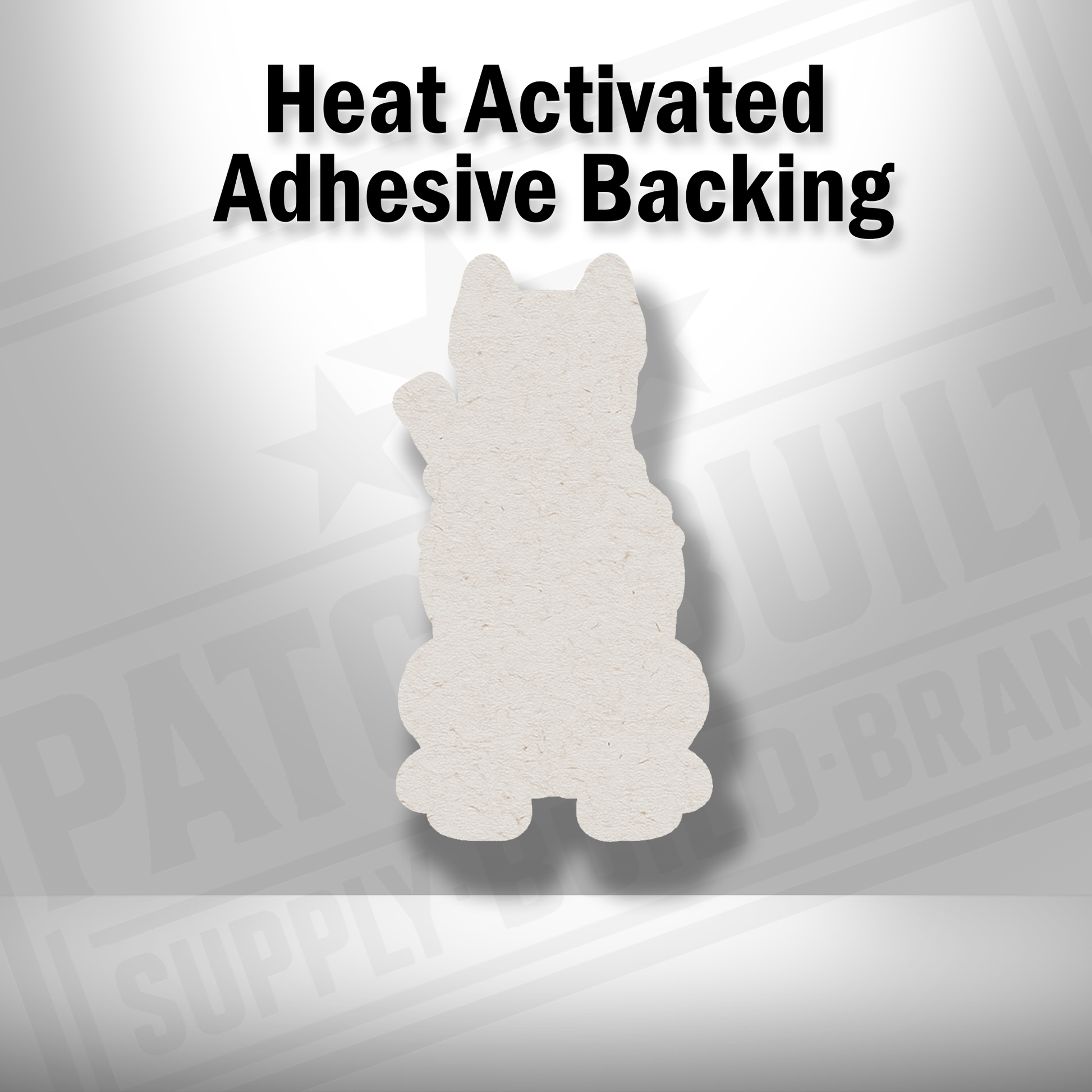 Heat-activated adhesive backing shown on Tactical Cane Corso dog patch