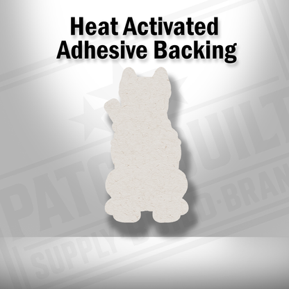 Heat-activated adhesive backing shown on Tactical Cane Corso dog patch