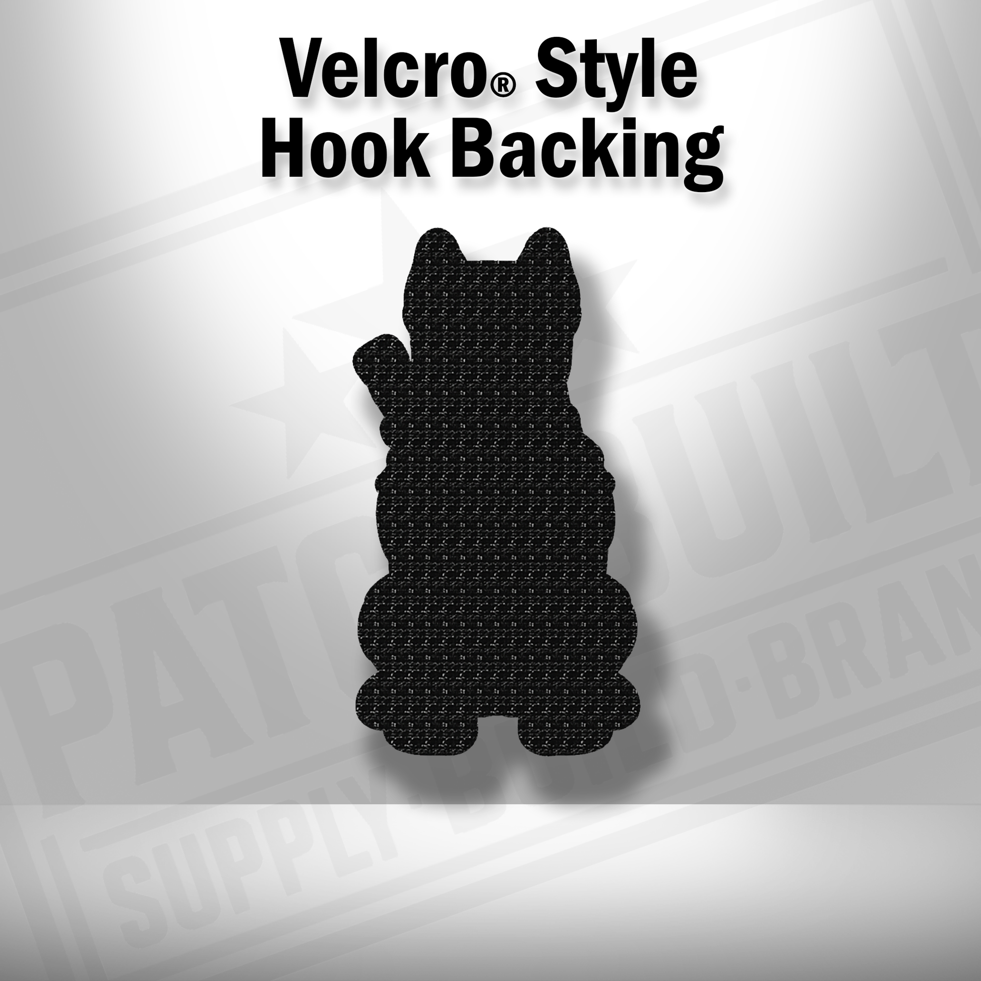 Hook backing shown on Tactical Cane Corso leatherette patch