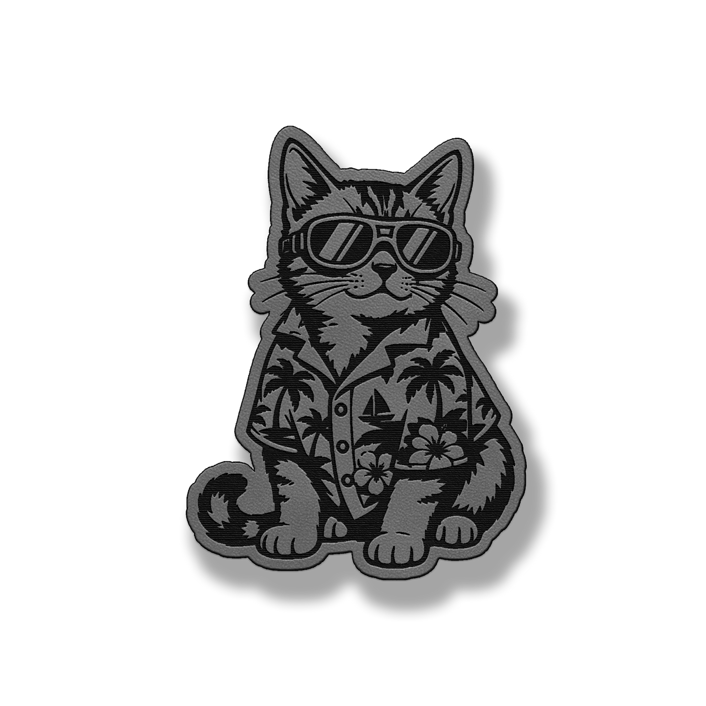 Beach Cat patch in classic gray leatherette