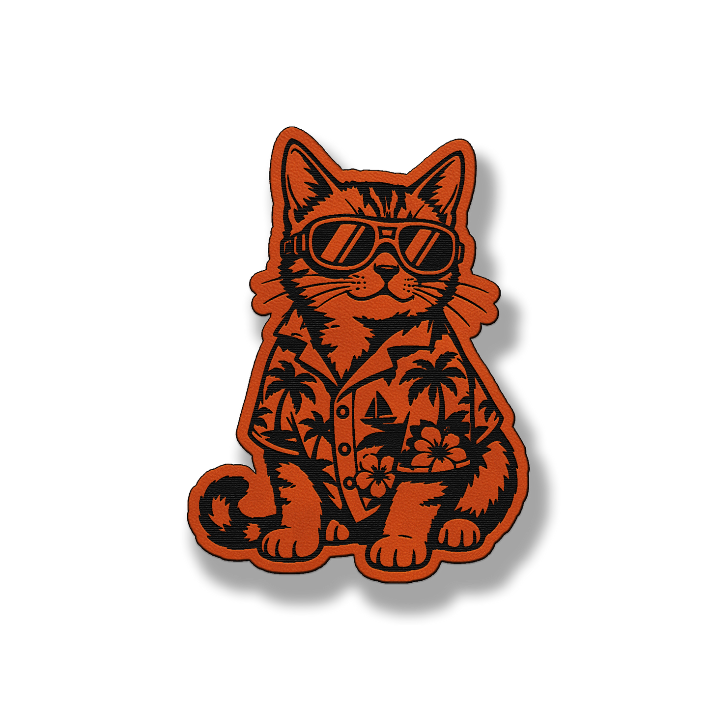 Beach Cat patch in classic orange leatherette