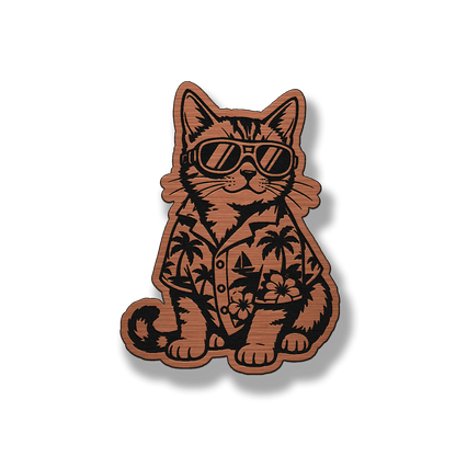 Beach Cat patch in copper acrylic
