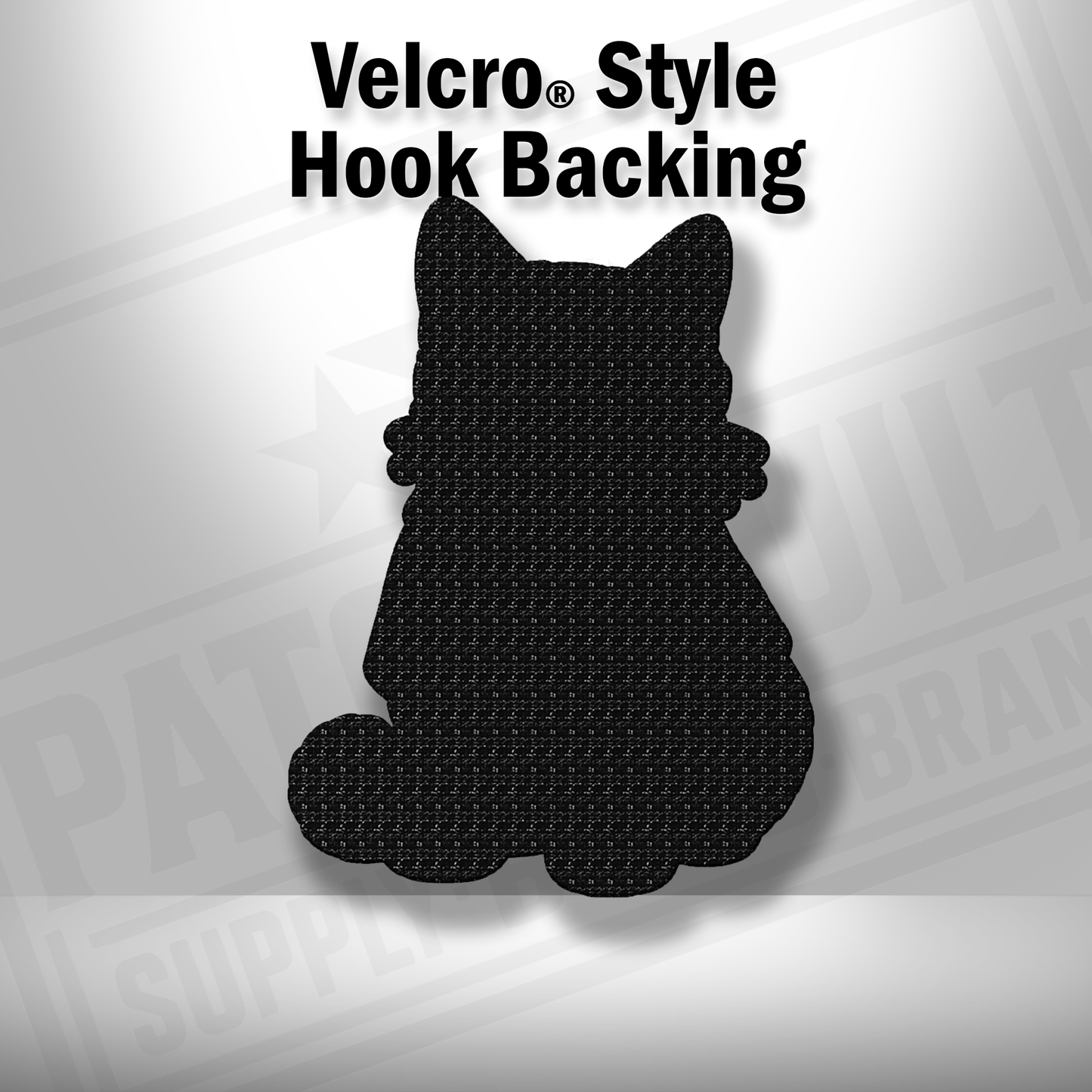 Hook backing shown on Beach Cat leatherette patch