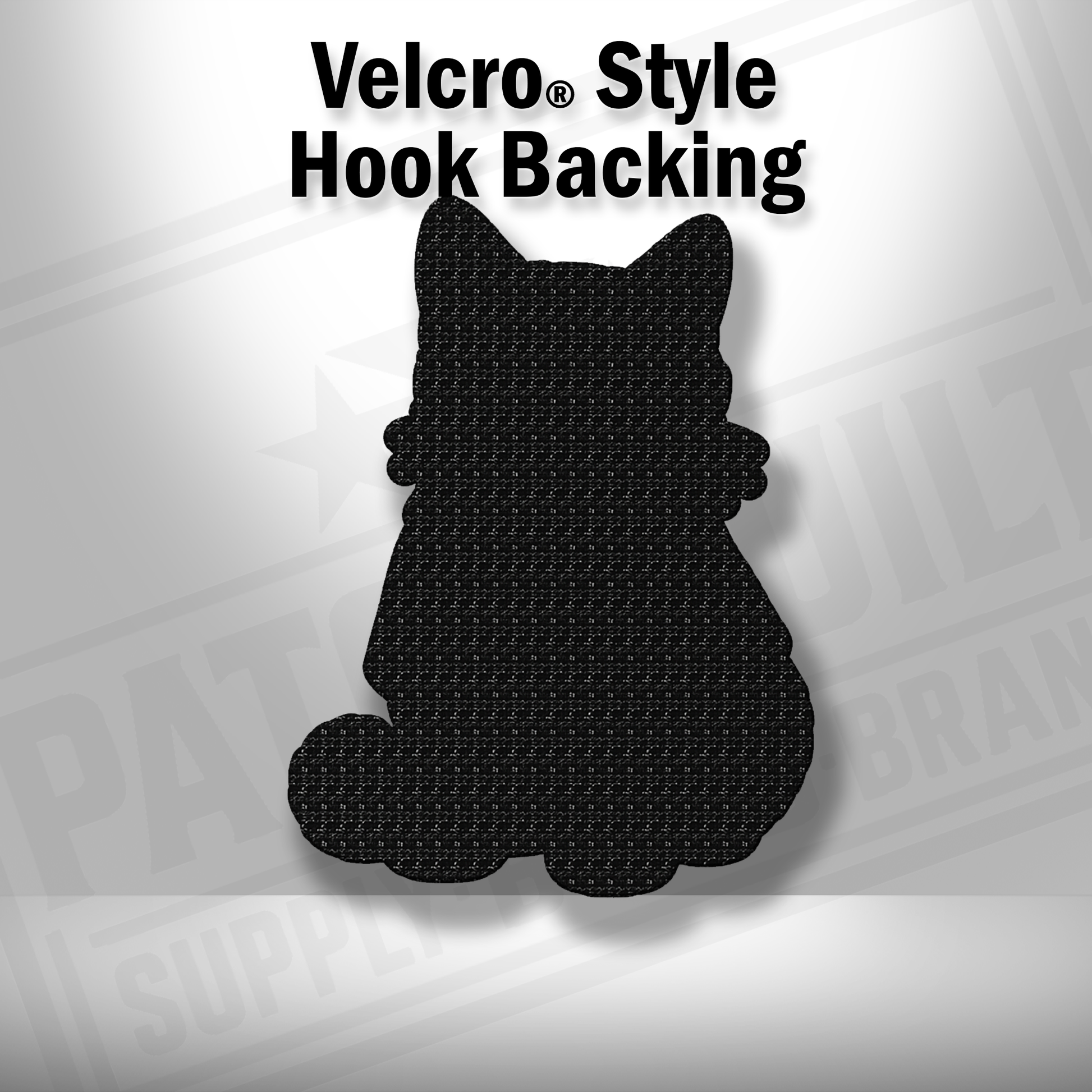 Hook backing shown on Beach Cat leatherette patch