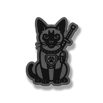 Tactical Siamese Cat Patch – Leatherette Morale Patch