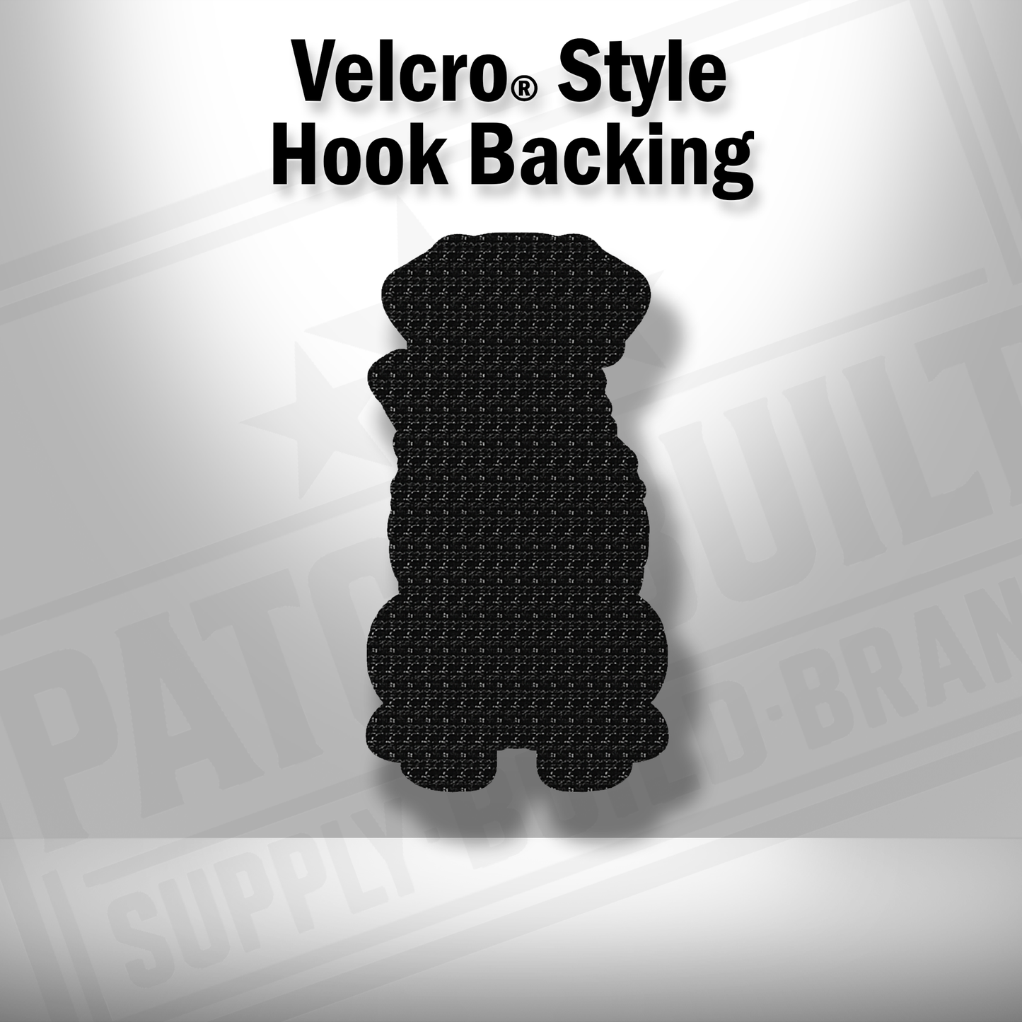 Hook backing shown on Tactical Catahoula Leopard dog patch
