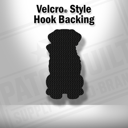 Hook backing shown on Tactical Catahoula Leopard dog patch