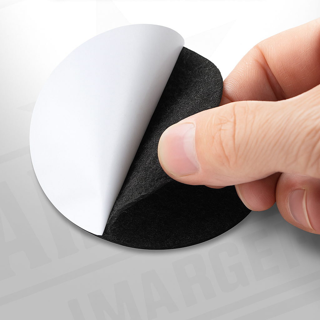 Peel & Stick Soft Loop Circle Cutouts – Velcro® Hook-Compatible Backing