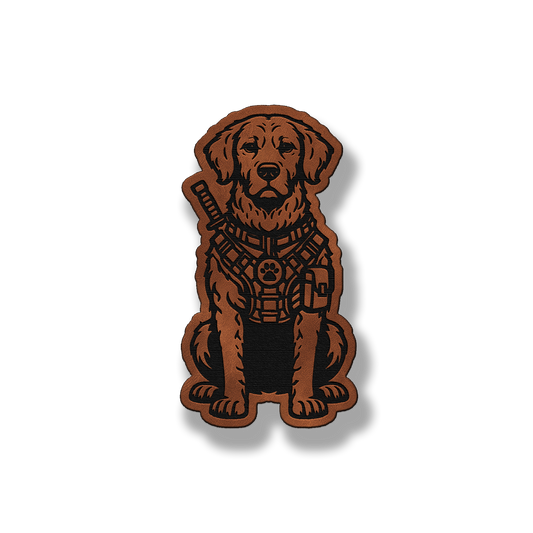 Tactical Chesapeake Bay Retriever Dog – Leatherette Morale Patch