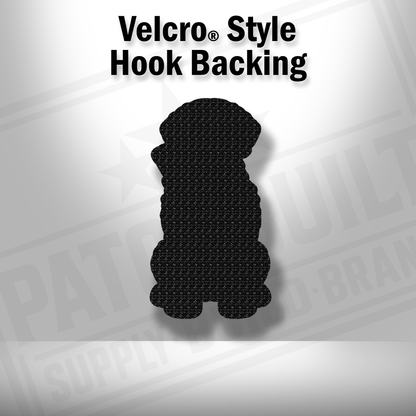 Hook backing shown on Tactical Chesapeake Bay Retriever patch