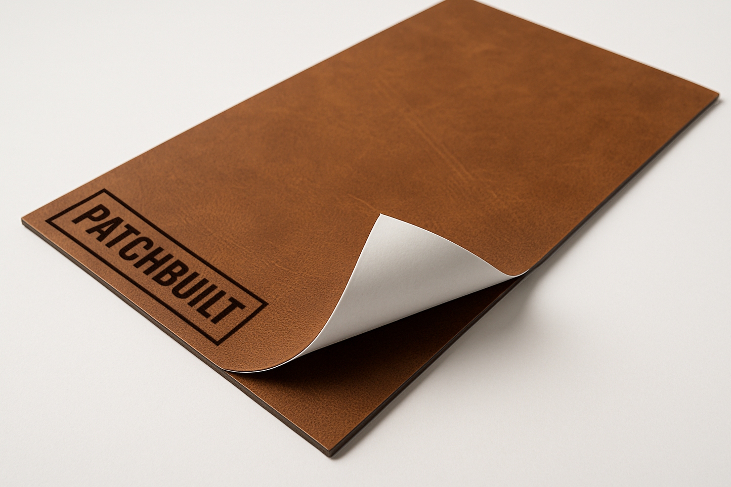 5-Pack Chestnut Saddle Brown Leatherette Sheets – Premier Series (12"x24") – Heat-Activated Adhesive