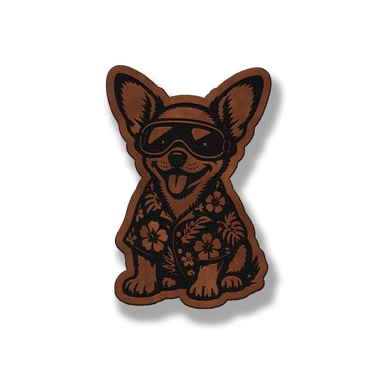 Beach Chihuahua Dog Patch – Leatherette Morale Patch