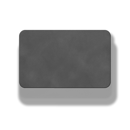 3” x 2” Classic Gray Laserable Leatherette Patch Blanks – Hook Backed | CO2, Diode & Fiber Laser Compatible