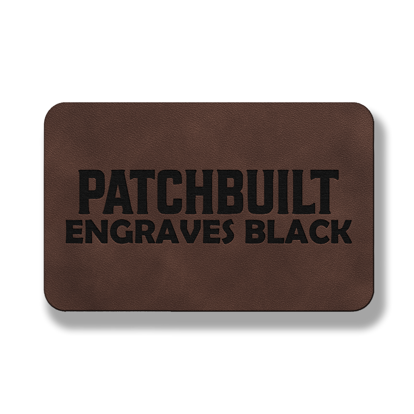 3” x 2” Classic Light Brown Laserable Leatherette Patch Blanks – Hook Backed | CO2, Diode & Fiber Laser Compatible