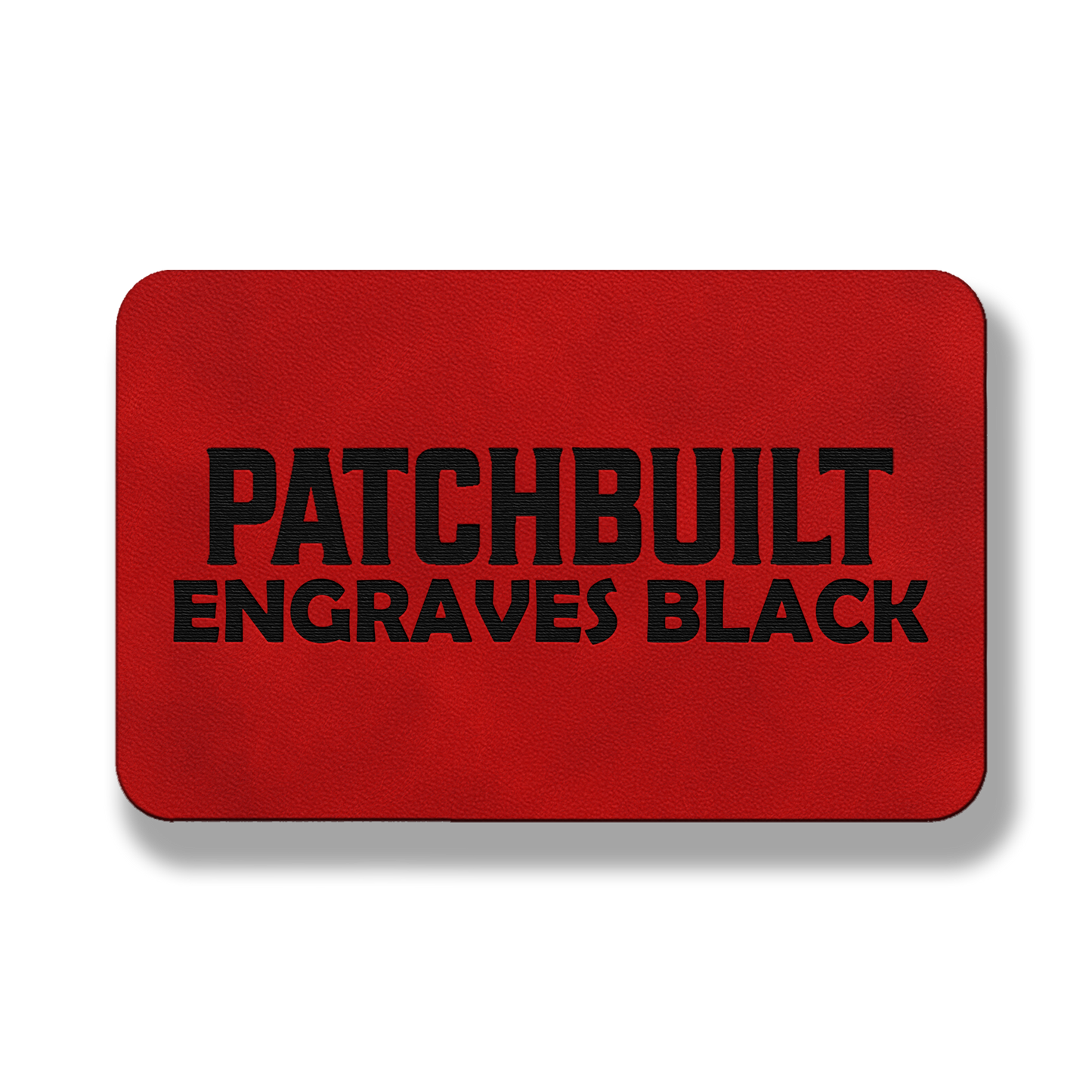 3” x 2” Classic Red Laserable Leatherette Patch Blanks – Hook Backed | CO2, Diode & Fiber Laser Compatible