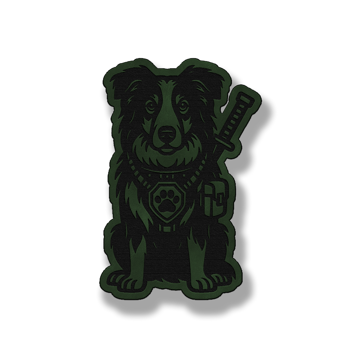 Tactical Collie Patch – Leatherette Morale Patch