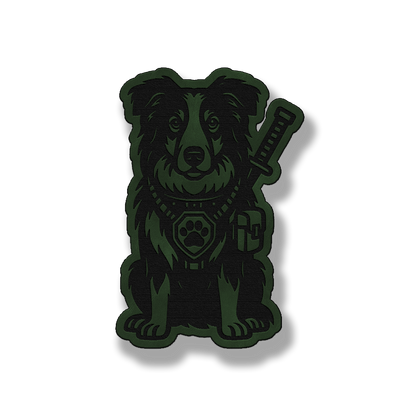 Tactical Collie Patch – Leatherette Morale Patch