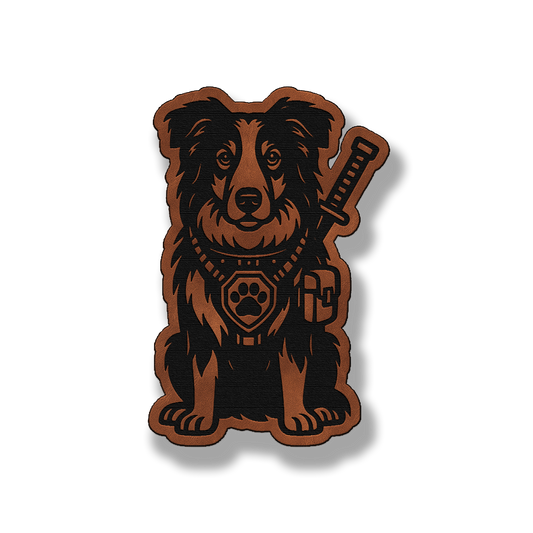 Tactical Collie Patch – Leatherette Morale Patch