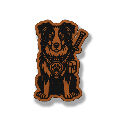 Tactical Collie Patch – Leatherette Morale Patch