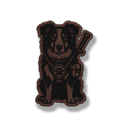 Tactical Collie Patch – Leatherette Morale Patch