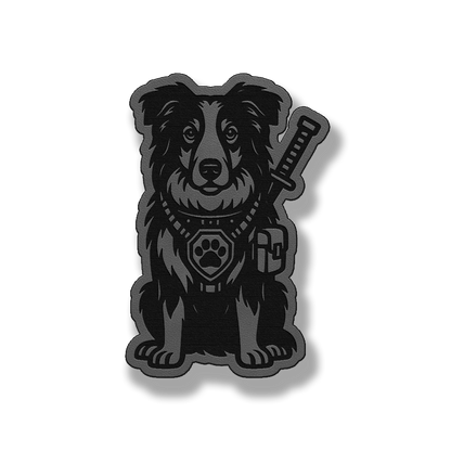 Tactical Collie Patch – Leatherette Morale Patch