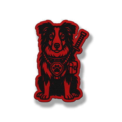 Tactical Collie Patch – Leatherette Morale Patch