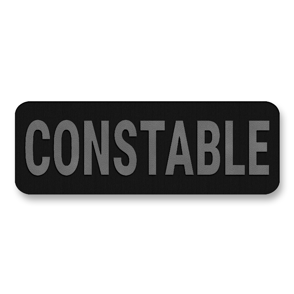 CONSTABLE Vest Placard 8.5"x3" – Leatherette Morale Patch