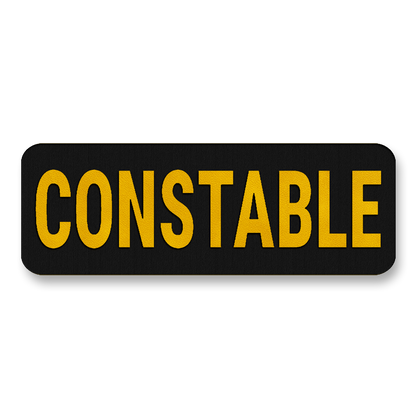 CONSTABLE Vest Placard 8.5"x3" – Leatherette Morale Patch