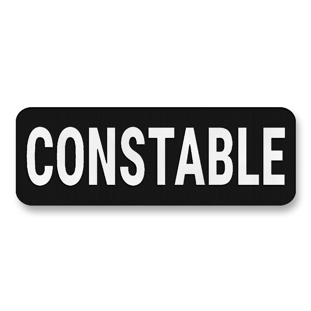 CONSTABLE Vest Placard 8.5"x3" – Leatherette Morale Patch