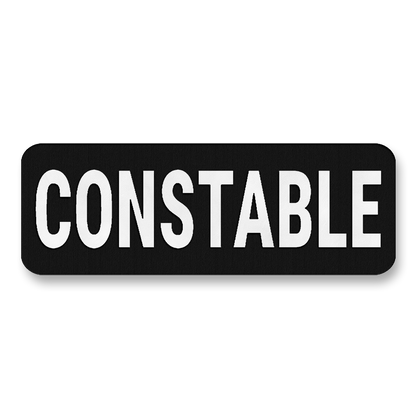 CONSTABLE Vest Placard 8.5"x3" – Leatherette Morale Patch