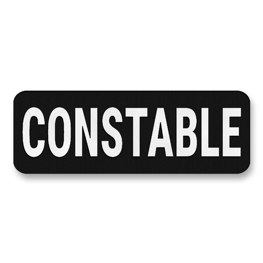 CONSTABLE Vest Placard 8.5"x3" – Leatherette Morale Patch
