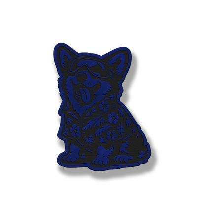 Beach Dog Corgi Patch – Leatherette Morale Patch