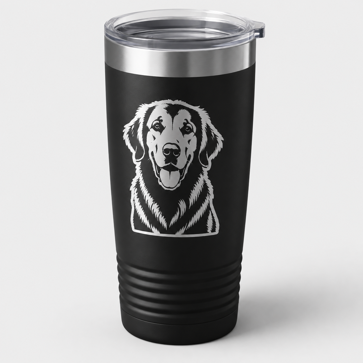 Custom Pet Portrait Tumbler – 20oz Laser Engraved Stainless Steel Cup