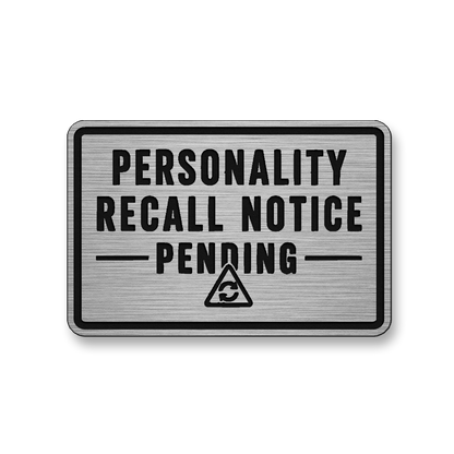 Personality Recall Notice Pending [DH002] – Leatherette Morale Patch